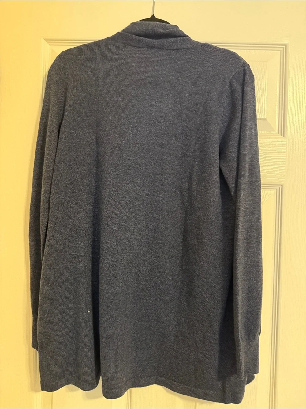 Ella Moss Open-Front Cardigan - Denim Blue